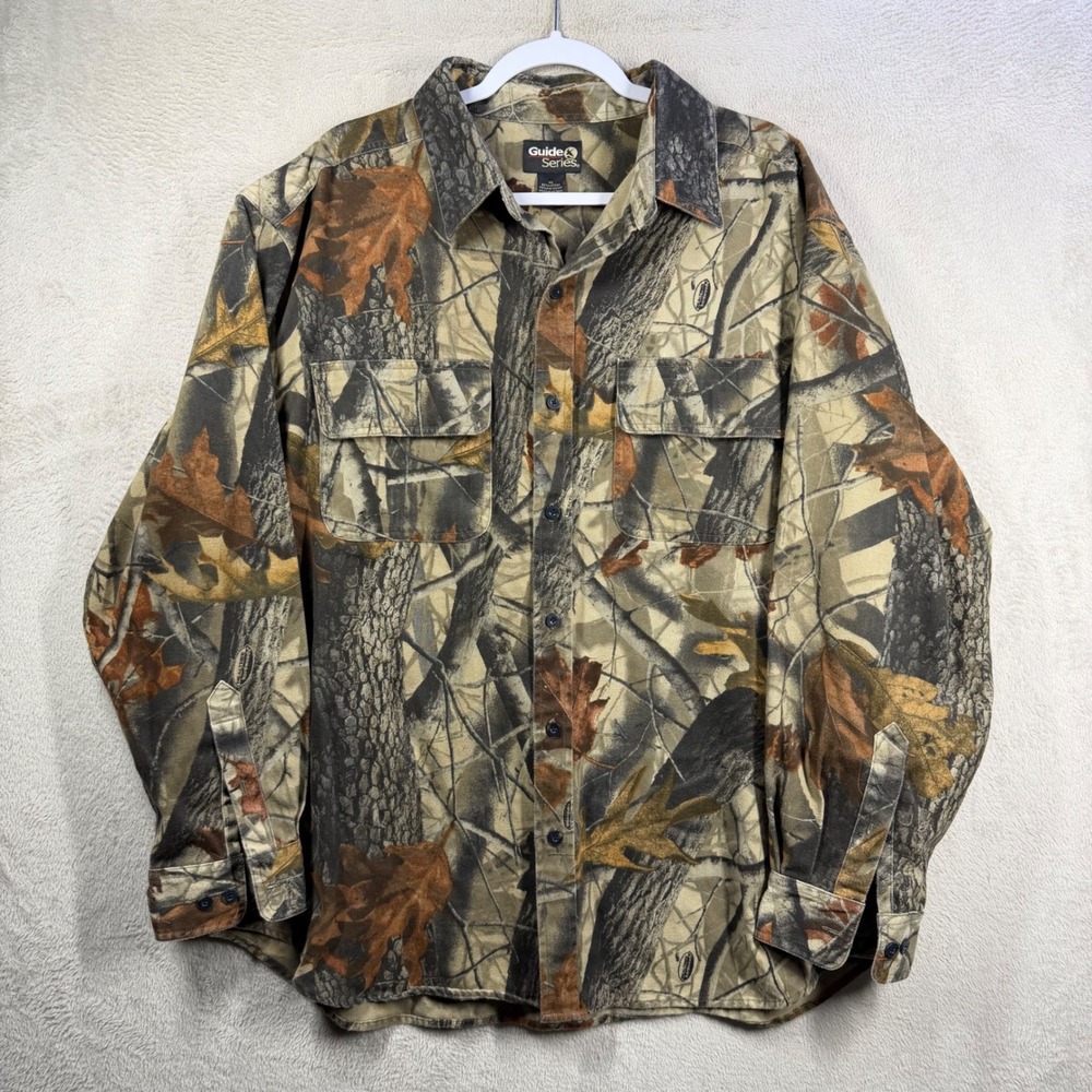 Guide Series Hunting Shirt Mens XL Camo Realtree Heavyweight Button Down